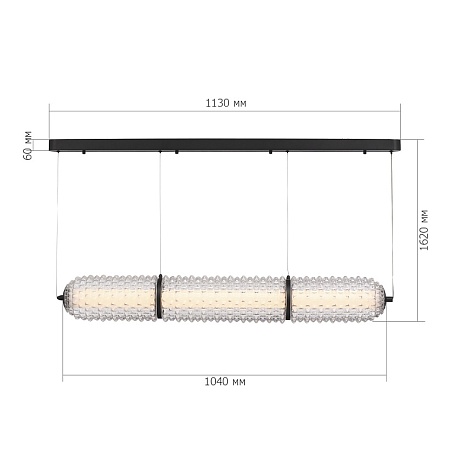 Светильник подвесной ST-Luce черный/прозрачный LED 1*37W 4000K SL6144.413.01 - фото