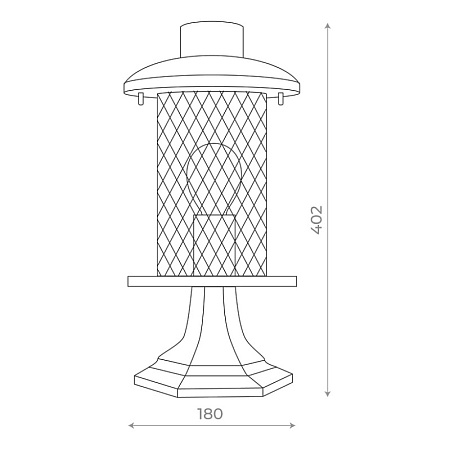 Светильник уличный наземный ST-Luce Темный кофе/Прозрачный, Темный кофе E27 1*60W SL080.405.01 - фото