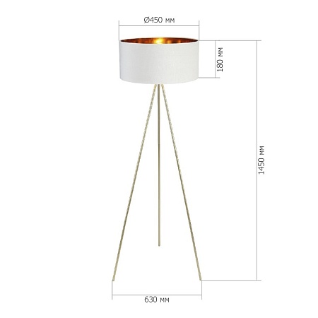 Светильник напольный ST-Luce Золотистый/Белый E27 1*40W SL6242.505.01 - фото