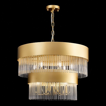 Люстра подвесная ST-Luce Золотистый/Золотистый, Прозрачный E14 9*40W SL1225.203.09 - фото