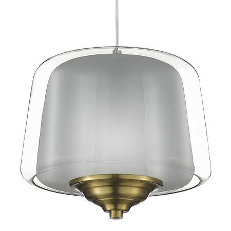 Светильник подвесной ST-Luce Латунь/Серый, Прозрачный LED 1*18W 3000K SL6127.313.01 - фото