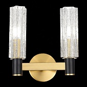 Бра ST-Luce Латунь/Кракелированное стекло E14 2*40W SL1238.301.02