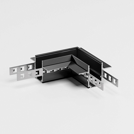 Slim Magnetic Коннектор угловой для встраиваемого шинопровода под ГКЛ 9,5мм (черный) 85214/00 85214/00 Elektrostandard - фото