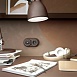Розетка с заземлением Vintage мокко матовый/хром W5871052 - фото