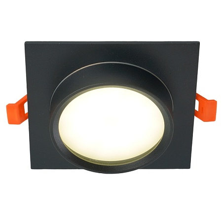 Светильник встраиваемый Feron DL505 потолочный GX53 черный квадрат IP44 - фото