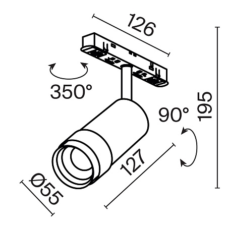 Трековый светильник Technical Focus Zoom TR211-1-12W3K-Z-W - фото