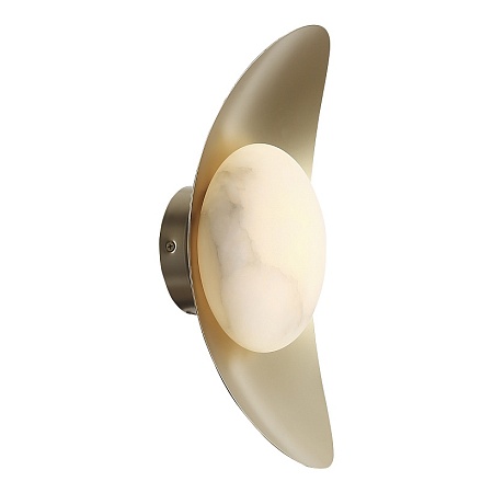 Светильник настенный ST-Luce Золотистый/Алебастр LED 1*7W 3000K SL6229.201.01 - фото