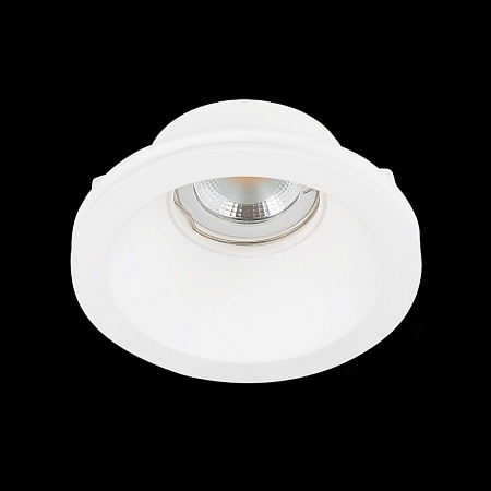 Св-к встр. из гипса Белый GU10 1*50W IP20 D120xH50 180-240V Без ламп ST254.308.01 - фото