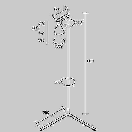 Напольный светильник (торшер) Maytoni MOD489FL-L20B3K - фото
