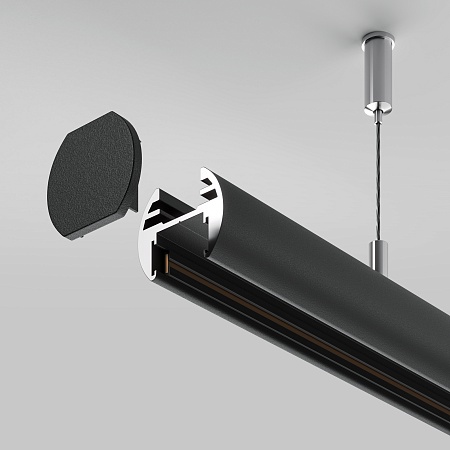 Шинопровод 2м подвесной круглый basity, черный Technical Busbar trunkings Basity TRX172-R-112B - фото