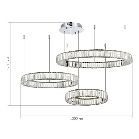 Люстра подвесная ST-Luce Хром/Прозрачный LED 1*122W 4000K SL1622.113.03 - фото