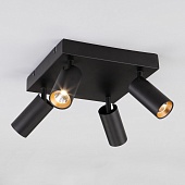 Светильник потолочный светодиодный с поворотными спотами 20066/4 черный/золото