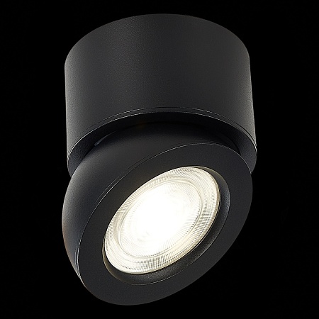 Светильник потолочный Черный LED 1*10W 4000K 850Lm Ra>90 38° IP20 D95xH96 180-240V ST654.442.10 - фото