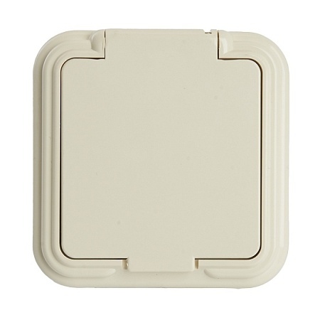 Розетка 1-местная б/з STEKKER, PST16-20-20 (RA 16-131-БЖ), пластик АВС, 250В, 16А, IP20, слоновая кость - фото