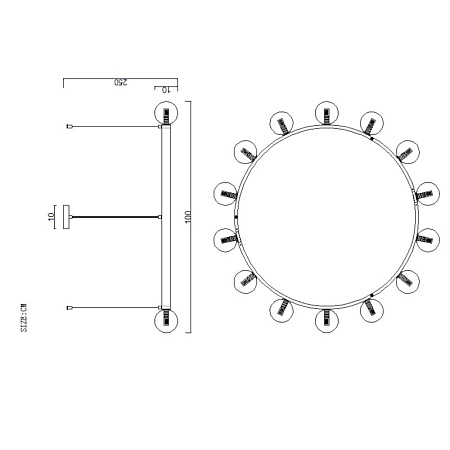 Подвесная Люстра Destiny Ch D100 Imperiumloft 194907-23 - фото