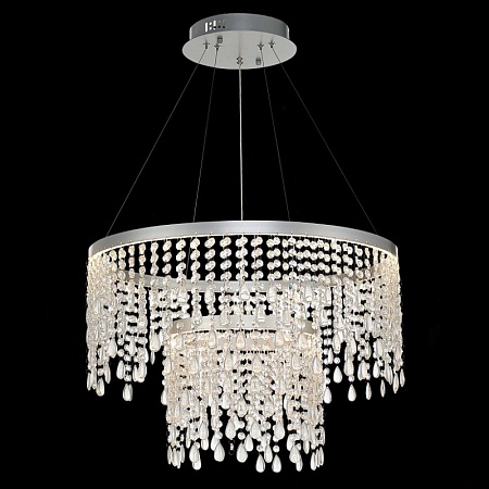 Люстра подвесная ST-Luce Серебристый/Прозрачный LED 1*55W 3000K/4000K/6000K SL6201.103.55 - фото