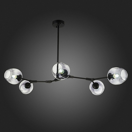 Светильник подвесной Черный/Дымчатый E27 5*40W SLE154843-05 - фото