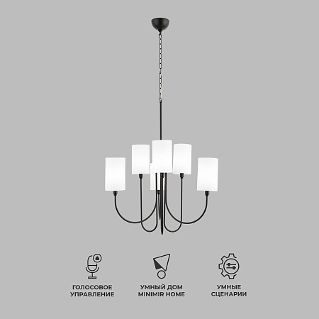 Подвесной светильник Eurosvet 60164/6 черный - фото