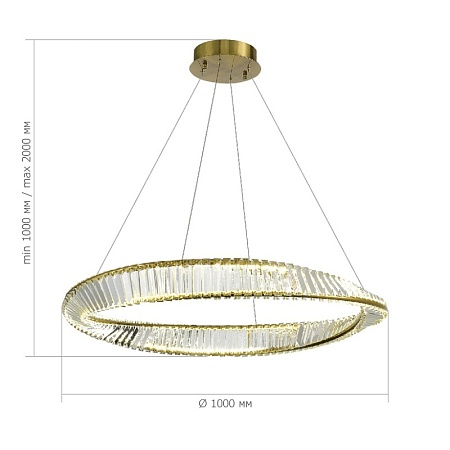 Светильник подвесной ST-Luce Латунь/Прозрачный LED 1*58W 4000K SL6204.321.01 - фото