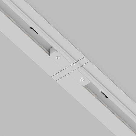 Коннектор прямой Unity встраиваемый белый - фото