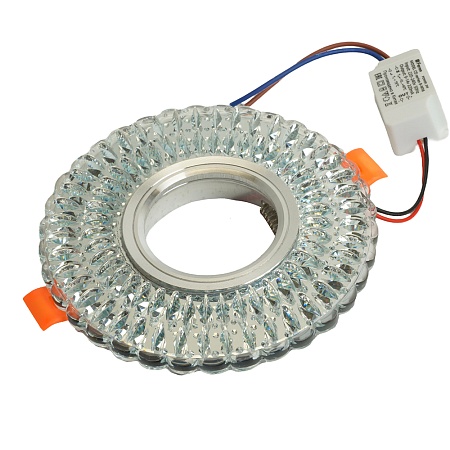 Светильник встраиваемый с белой LED подсветкой Feron CD937 потолочный MR16 G5.3 прозрачный - фото