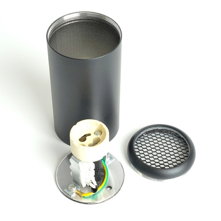 Светильник потолочный Feron ML184 Barrel ECHO  MR16 GU10 35W 230V, черный, с антибликовой сеточкой - фото