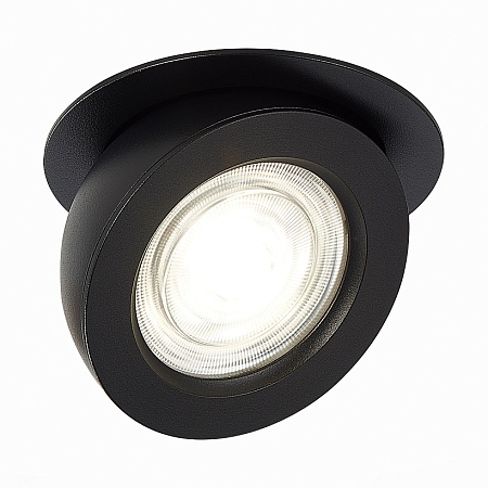Св-к встр. Черный LED 1*10W 3000K 850Lm Ra>90 38° IP20 D109xH60 180-240V ST654.438.10 - фото