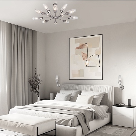 Потолочный светильник Eurosvet 60140/12 сатин-никель - фото