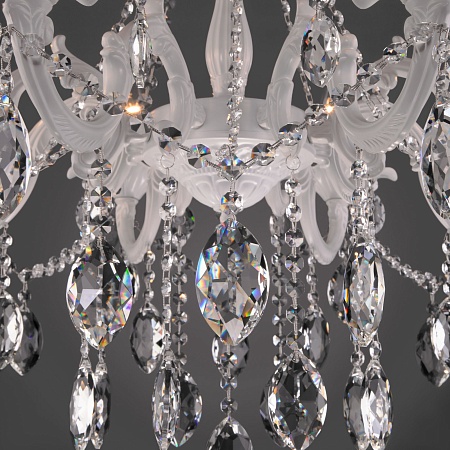 Потолочный светильник Eurosvet 10108/8 белый/прозрачный хрусталь Strotskis - фото