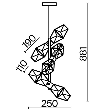 Подвесной светильник Maytoni Cocktail time MOD325PL-06G1 - фото