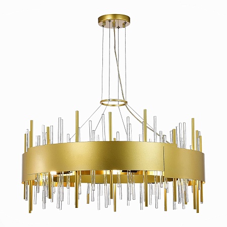 Люстра подвесная ST-Luce Матовое золото/Матовое золото,Прозрачный E14 16*40W SL1633.203.16 - фото