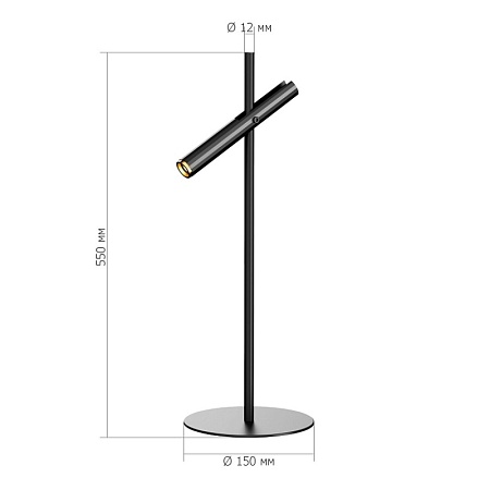 Прикроватная лампа ST-Luce Черный/Черный, Золотистый LED 1*3W 3000K SL6210.404.01 - фото