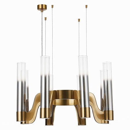Люстра подвесная ST-Luce Латунь/Хром, Прозрачный E14 8*40W SL1235.303.08 - фото