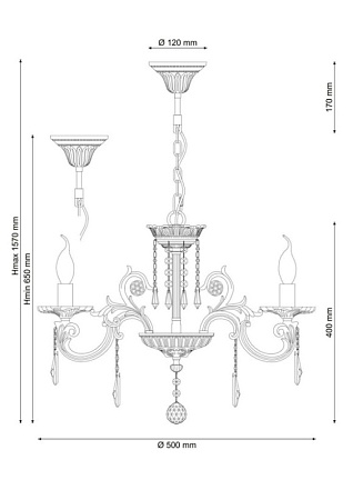 Lucia Tucci NAPOLI 148.5 white antique - фото