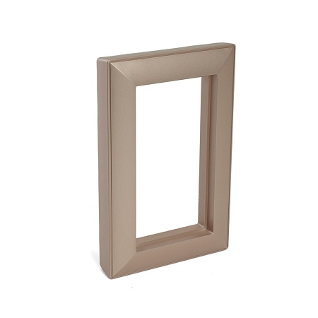 Рамка  2-местная (без перемычки),  пластик, STEKKER, PFR00-7012-02, серия Катрин, шампань - фото