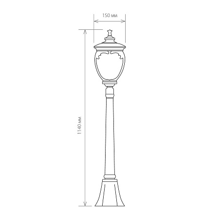 Уличный светильник на столбе Andromeda F черное золото IP44 GLYF-8024F черное золото Elektrostandard - фото