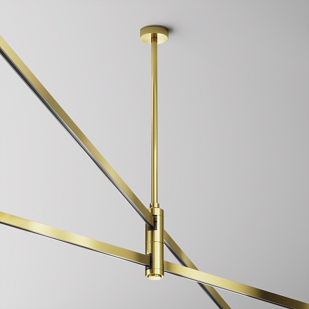 Крепление потолочное Medium двойное 300мм Flarity латунь - фото