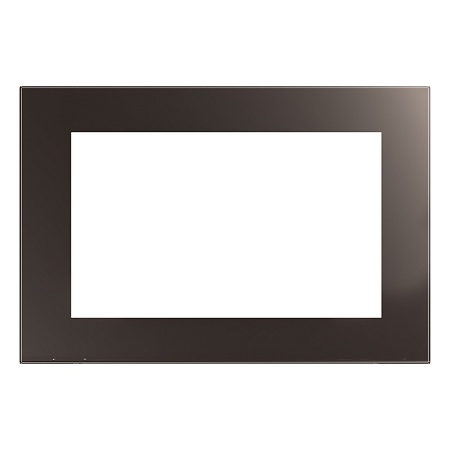 Рамка  2-местная (без перемычки), стекло, STEKKER, GFR00-7012-04, серия Катрин, шоколад - фото