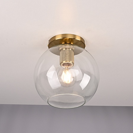 Потолочный Светильник Rh Utilitaire Globe Shade Flushmount Brass Imperiumloft 123675-22 - фото