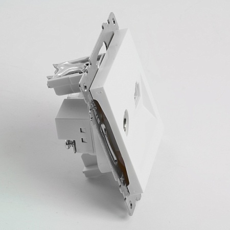 Розетка телевизионная 1-местная (механизм), STEKKER GLS00-7106-01, 75 Ом, 5-862МГц, серия Катрин, белый - фото