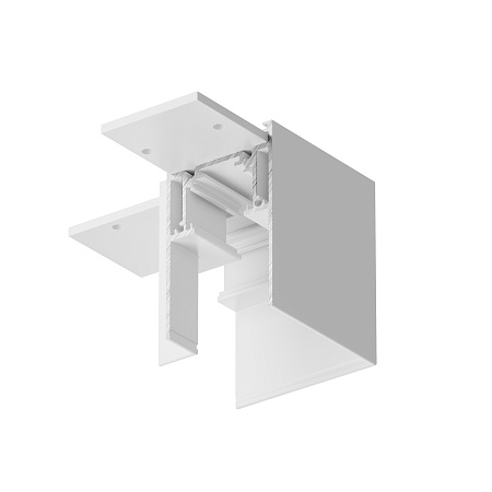 Коннектор угловой Gravity накладной белый - фото