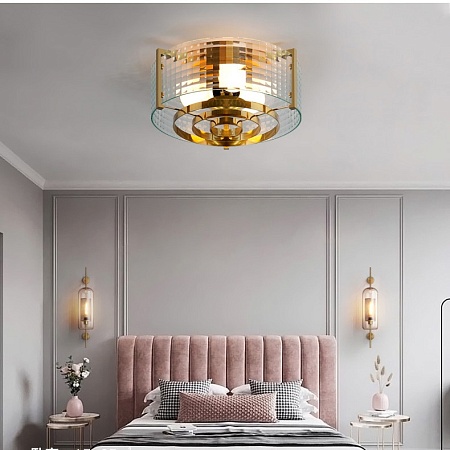 Потолочная Люстра Из Рельефного Стекла Lussa D38 Imperiumloft 167746-26 - фото