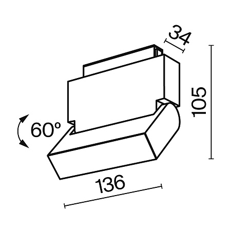 Трековый светильник Technical Basis Rot TR013-2-10W4K-B - фото