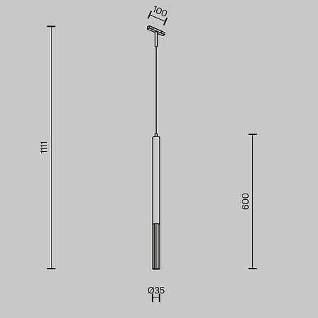 Трековый подвесной светильник Technical TR179-1-5WTW-M-B - фото