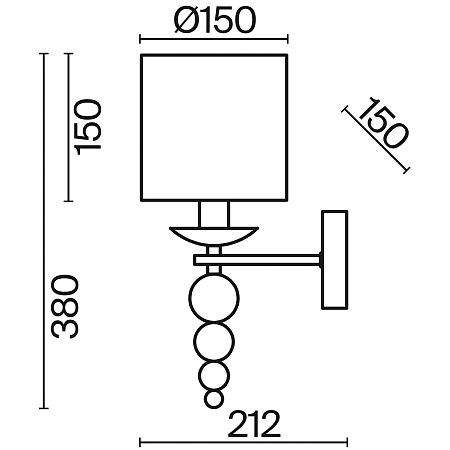 Настенный светильник (бра) Freya Side FR1009WL-01BS - фото