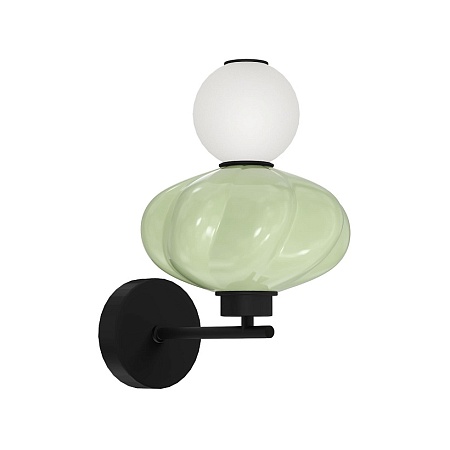Светильник настенный ST-Luce черный/зелёный, опаловый LED 1*8W 3000K SL6134.401.01 - фото