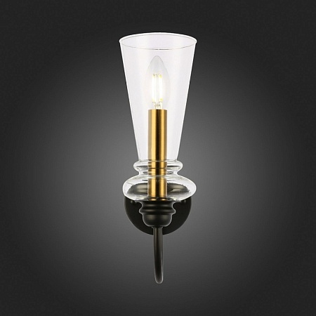 Светильник настенный Черный/Прозрачный E14 1*40W SLE112401-01 - фото