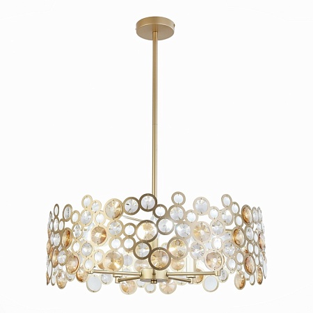 Светильник подвесной ST-Luce Золотистый/Золотистый, Прозрачный E14 5*60W SL1172.203.05 - фото