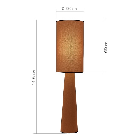 Светильник напольный ST-Luce Кирпичный/Кирпичный, Черный E27 1*40W SL1354.605.01 - фото