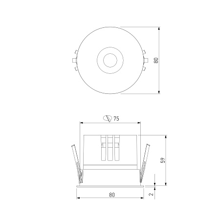 Светильник встраиваемый светодиодный Bliss 15W 4000K латунь 25070/LED Elektrostandard - фото